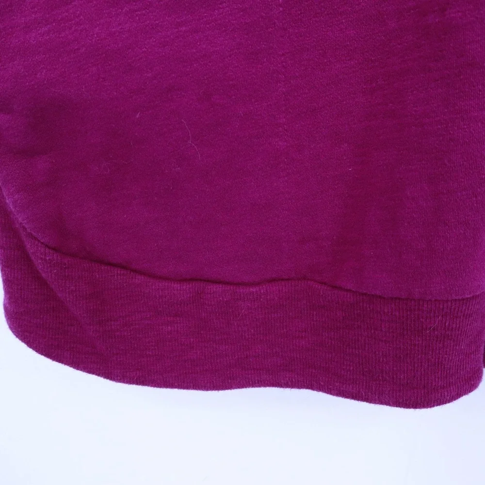 J Jill Cotton Blend V-Neck Long Sleeve Tunic Womens M Petite Pink Oversize Flowy